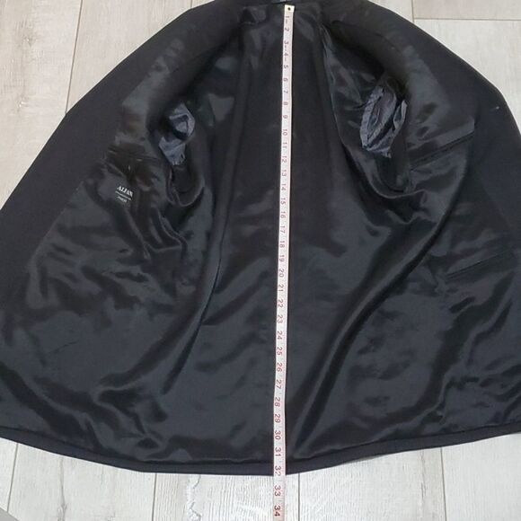 ALFANI SPORT COAT, Sz 38R, BLACK/GREY, PINSTRIPE, 3 BUTTONS, WOOL - Picture 12 of 15